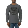 thumbnail image 1 of Burt Macklin Parks and Recreation Pop Male Long Sleeve Shirt, Charcoal, X-Large, 1 of 3