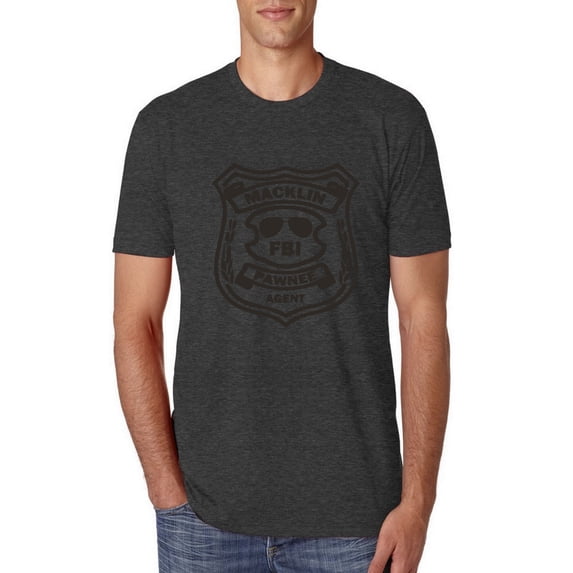 Burt Macklin Parks and Recreation Pop Male Premium Tri Blend T-Shirt, Vintage Black, Medium