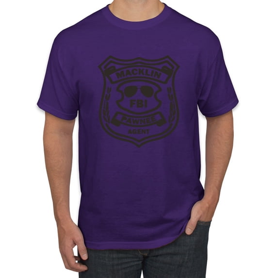 Burt Macklin Parks and Recreation Pop Men's Graphic T-Shirt, Purple, Large