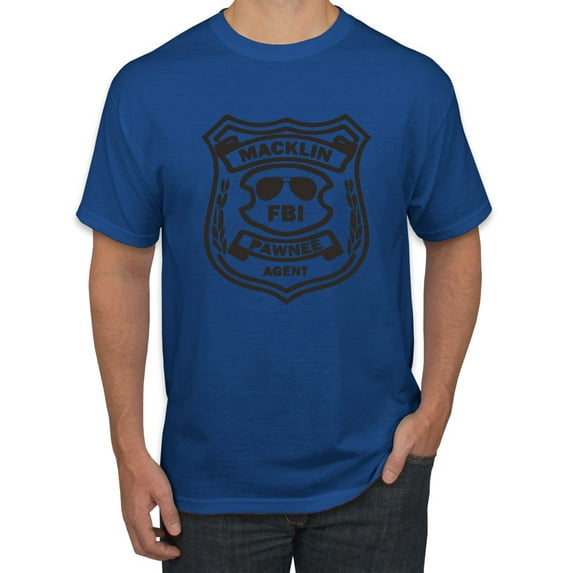 Burt Macklin Parks and Recreation Pop Men's Graphic T-Shirt, Royal, 3XL