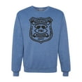 thumbnail image 1 of Burt Macklin Parks and Recreation Pop Unisex Crewneck Graphic Sweatshirt, Vintage Heather Blue, 3XL, 1 of 3