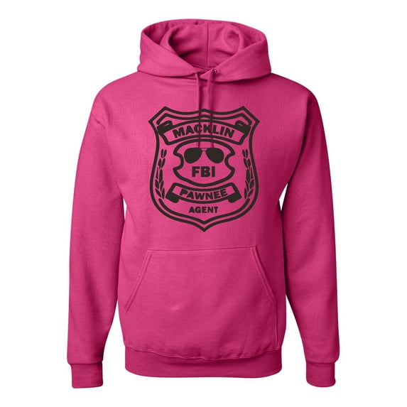 Burt Macklin Parks and Recreation Pop Unisex Graphic Hoodie Sweatshirt, Fuschia, 3XL