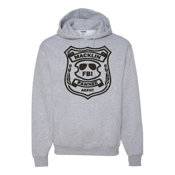 Burt Macklin Parks and Recreation Pop Unisex Graphic Hoodie Sweatshirt, Heather Grey, Medium