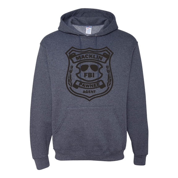 Burt Macklin Parks and Recreation Pop Unisex Graphic Hoodie Sweatshirt, Vintage Heather Navy, 2XL