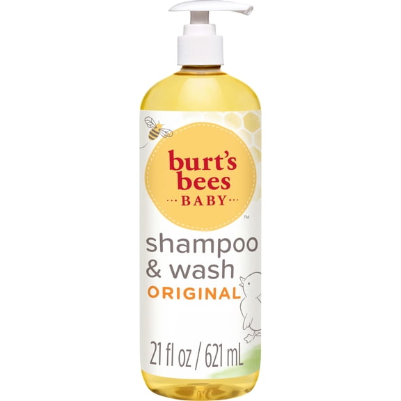 2X - Burt,S Bees Baby Shampoo And Wash, Original, Tear Free, Pediatrician Tested, 98.7% Natural Origin, 21 Fluid Ounces
