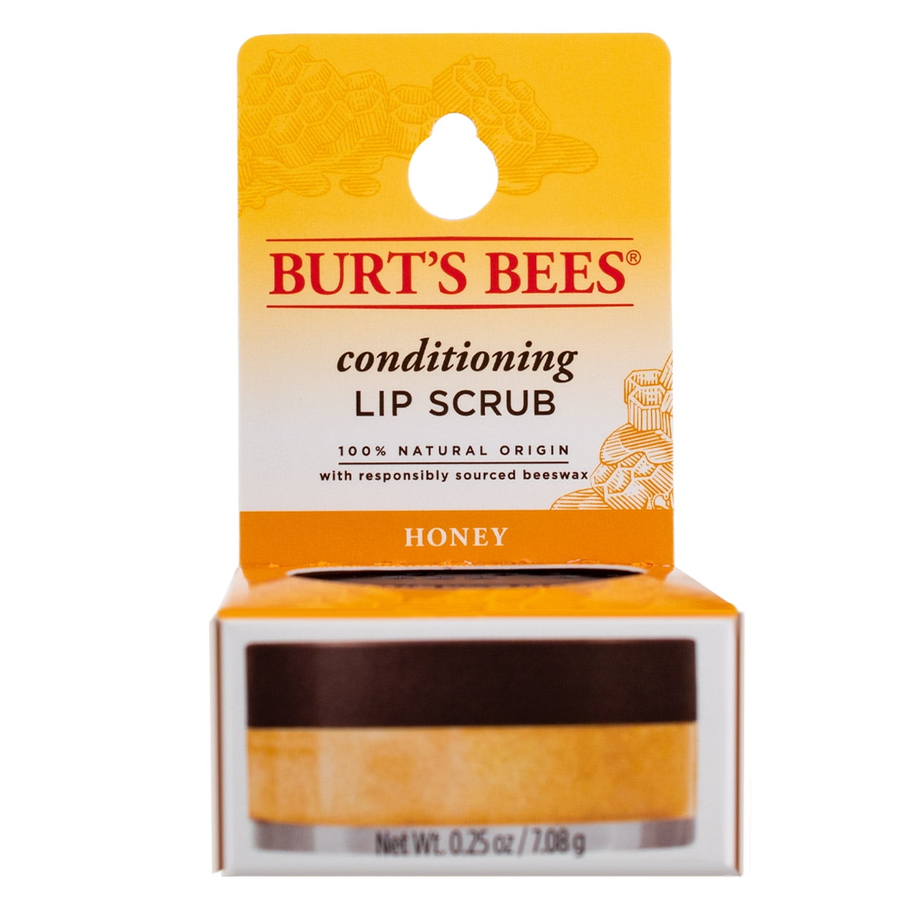 Burt's Bees 100 Natural Conditioning Lip Scrub with Exfoliating Honey