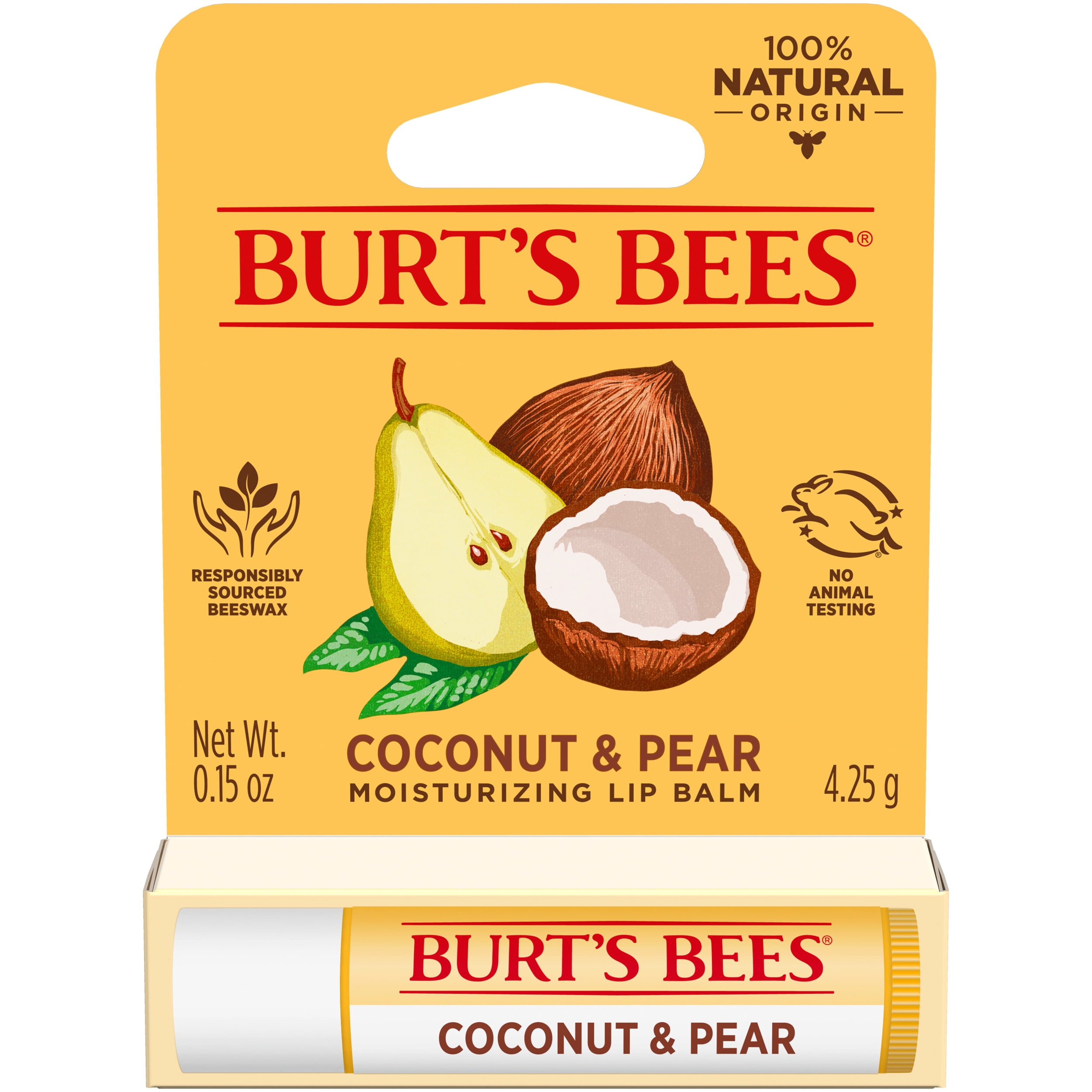  Burt's Bees 100% Natural Moisturizing Lip Balm, Superfruit -  Pink Grapefruit, Mango, Coconut & Pear, Pomegranate - 4 Tubes : Beauty &  Personal Care