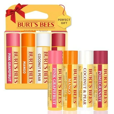 Burt's Bees 100% Natural Superfruit Moisturizing Lip Balm, Assorted, 4 Ct