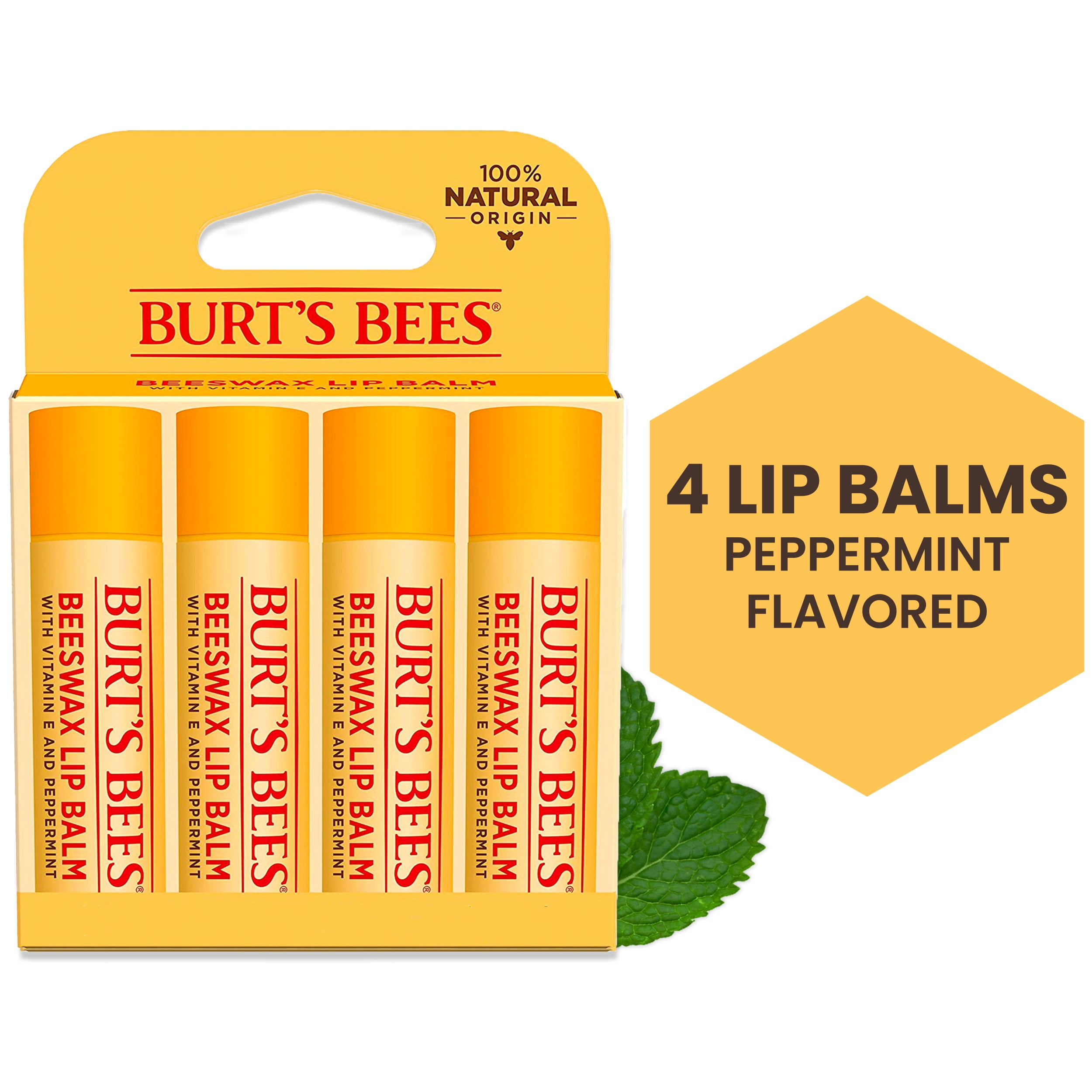 Burt's Bees® 100% Natural Origin Moisturizing Lip Balm, Sweet Peach, 1 Tube  in Blister Box