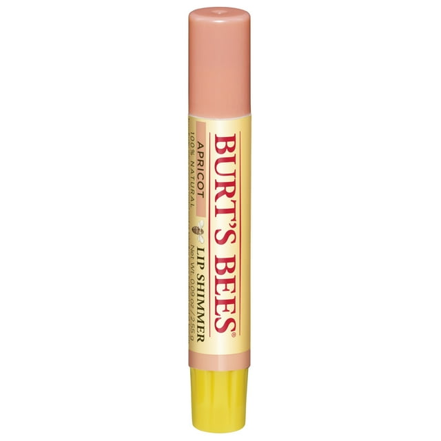 Burt's Bees 100 Natural Moisturizing Lip Shimmer, Apricot, 1 Tube