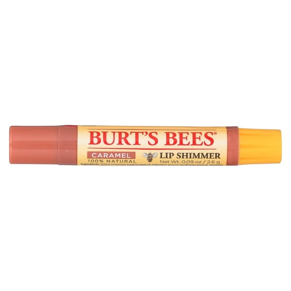 Burt's Bees 100% Natural Moisturizing Lip Shimmer, Caramel - 1 Tube