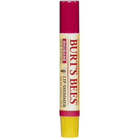 Burt's Bees 100% Natural Moisturizing Lip Shimmer, Rhubarb, 1 Tube