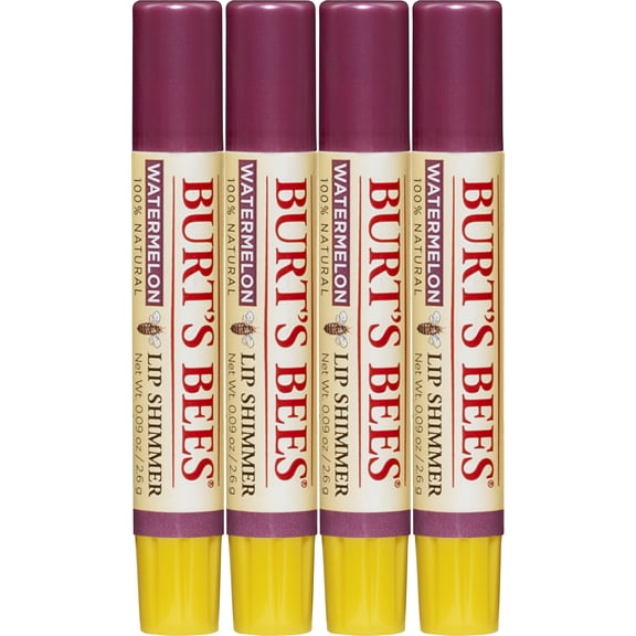 Burt's Bees 100% Natural Moisturizing Lip Shimmer, Watermelon, 1 Tube, 0.09 OZ