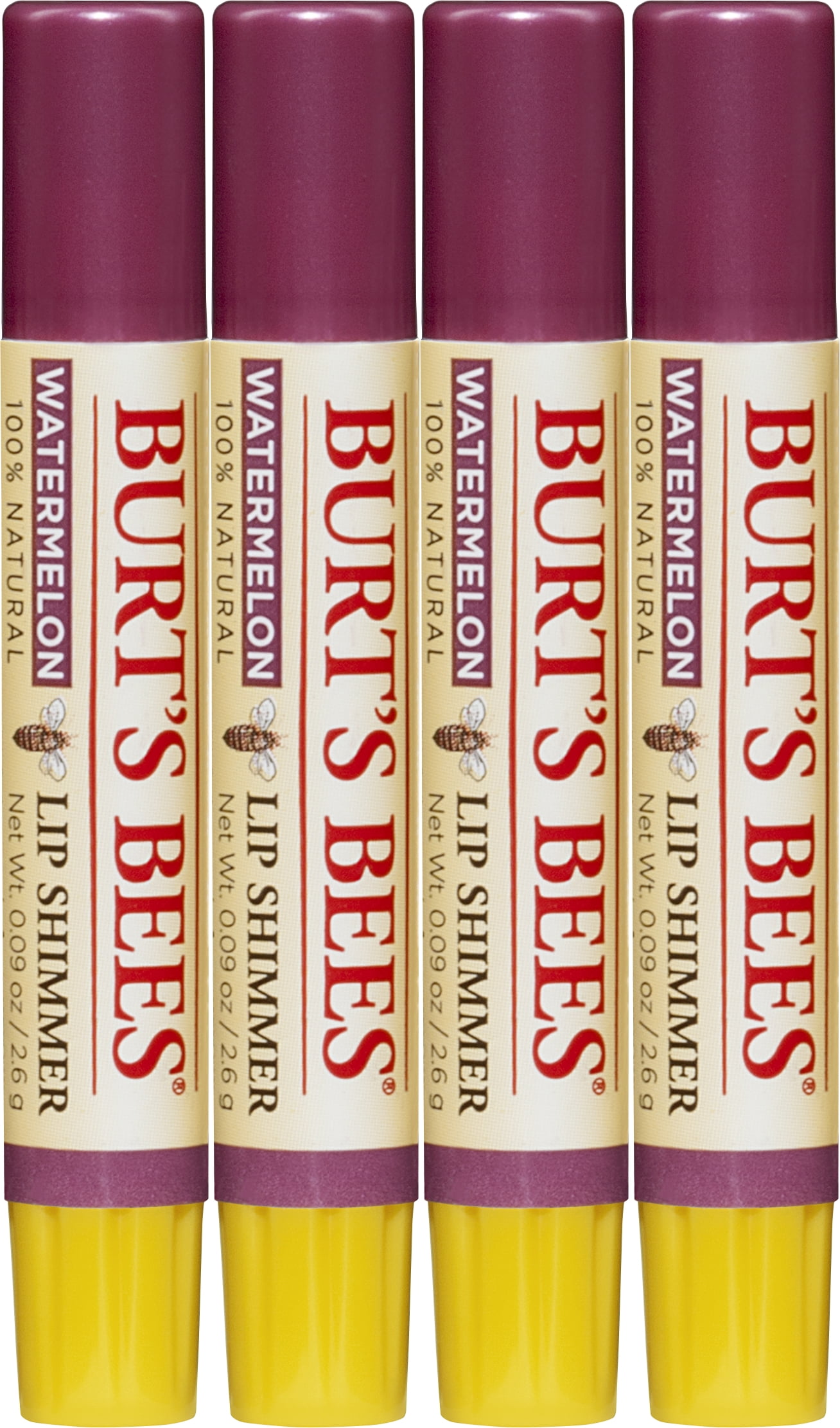 Burt's Bees 100 Natural Moisturizing Lip Shimmer, Watermelon 1 Tube