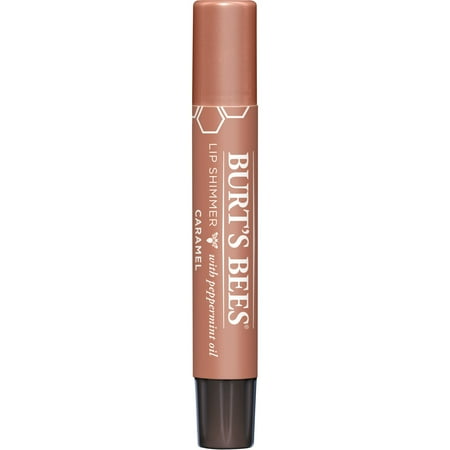 Burt's Bees 100% Natural Moisturizing Lip Shimmer with Beeswax, Caramel, 1 Tube