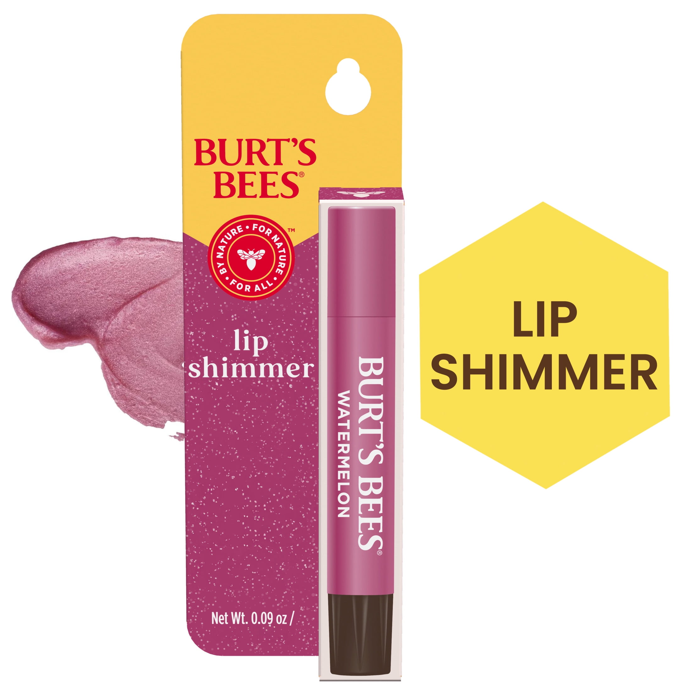 Burts Bees Lip Shimmer Watermelon; 1 Tube, 0.09 Oz.