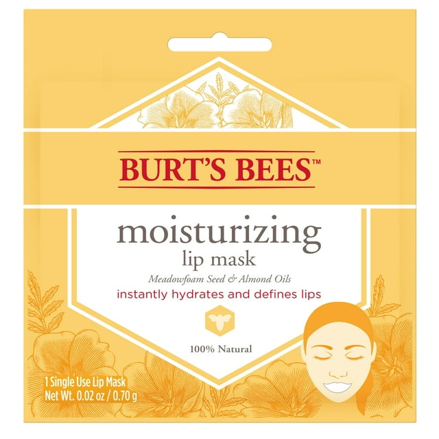 Burt's Bees 100% Natural Moisturizing Single Use Lip Mask, 1 Count