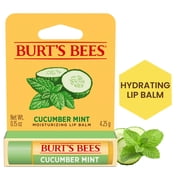 Burts Bees Cucumber Mint Moisturizing Lip Balm, 100% Natural Origin, 6 Tubes, 0.15 oz