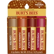 Burt's Bees 100% Natural Origin Moisturizing Lip Balm, Fall Variety Mix, 4 Tubes