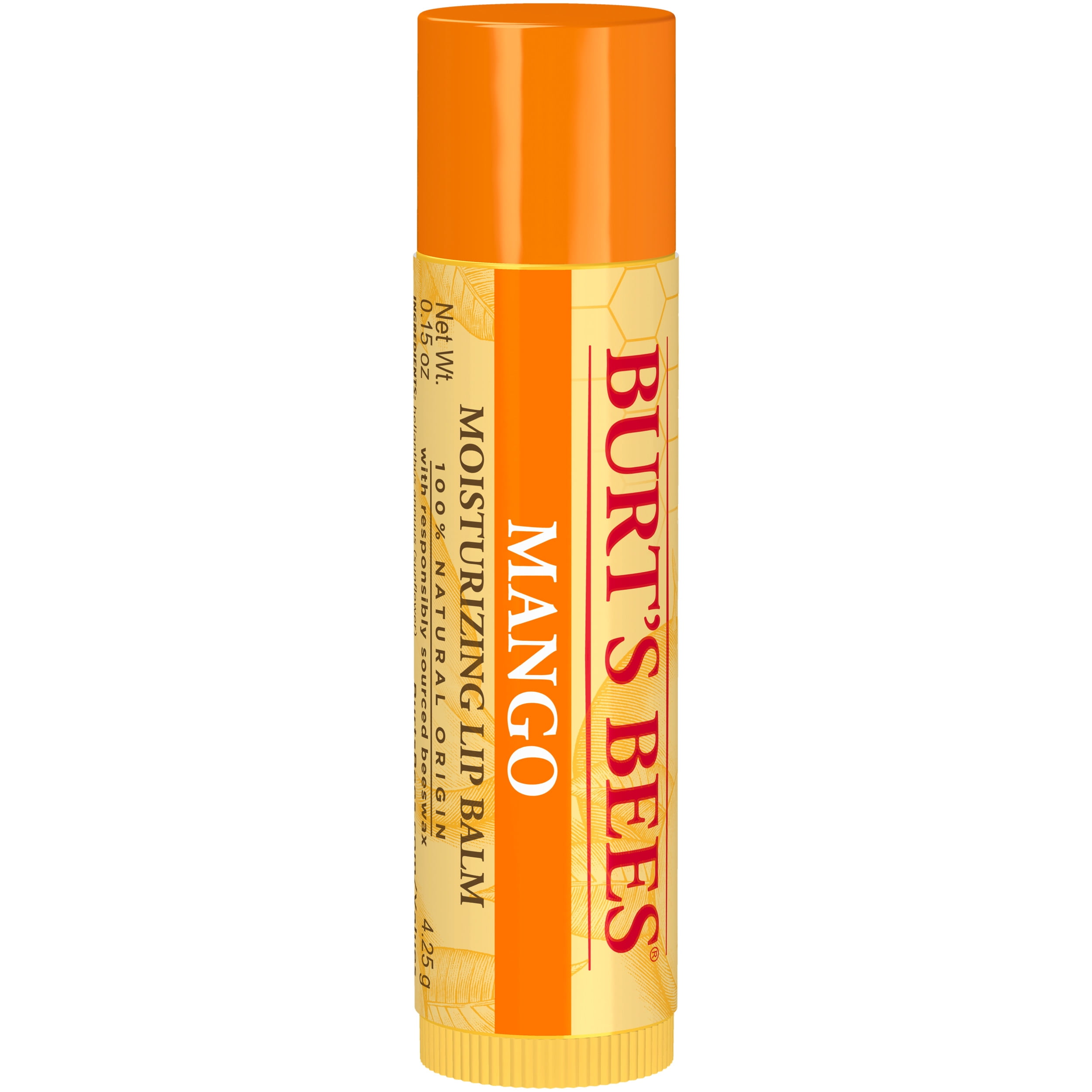 Burt's Bees 100 Natural Origin Moisturizing Lip Balm, Mango with