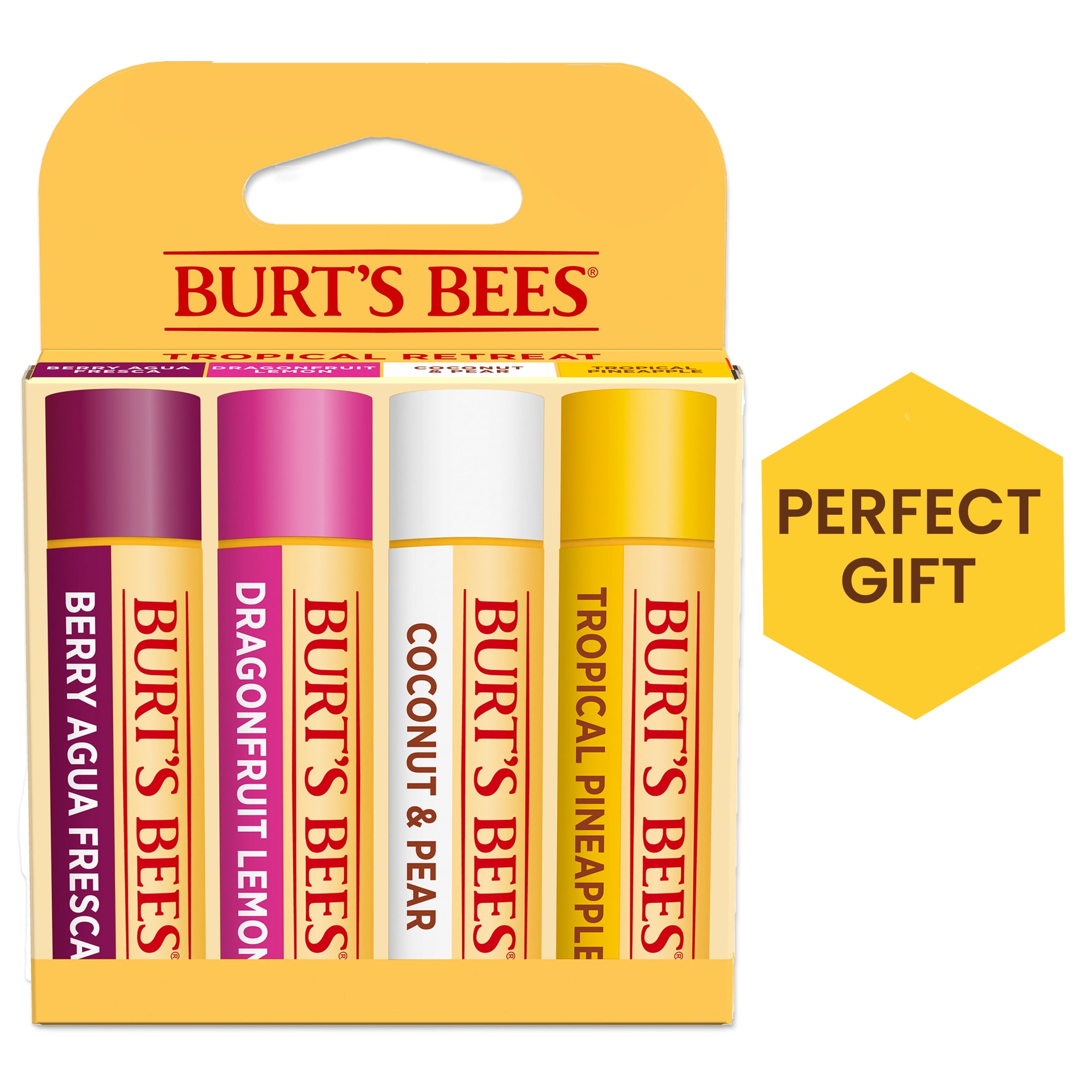 Burt's Bees 100 Natural Origin Moisturizing Lip Balm, Tropical Variety