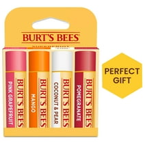 Burt's Bees 100% Natural Origin Moisturizing Lip Balm with Beeswax, Superfruit, 4 Tubes