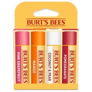 Burt's Bees 100% Natural Origin Moisturizing Lip Balm with Beeswax, Superfruit, 4 Tubes