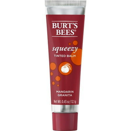 Burt's Bees 100% Natural Origin Squeezy Tinted Lip Balm, Mandarin Granita - 0.43 Ounce Tube