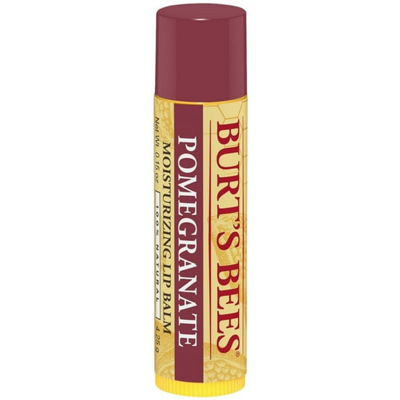 Burt's Bees 100% Natural Replenishing Lip Balm, Pomegranate Oil 0.15 oz (Pack of 3)