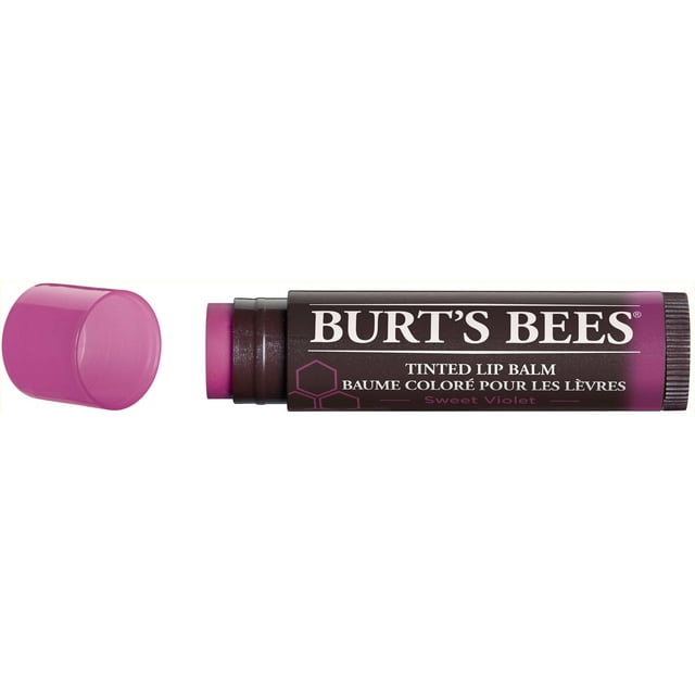 Burt's Bees 100 Natural Tinted Lip Balm, Sweet Violet, 1 Tube