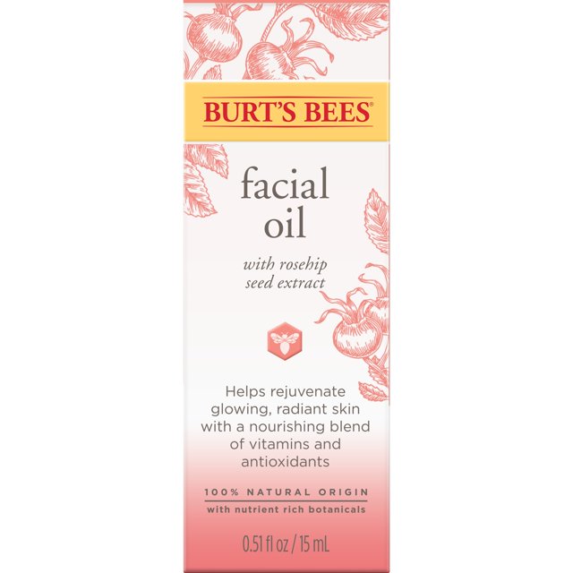 Burt's Bees Facial Oil, 100 Natural Origin with Rosehip Seed Extract