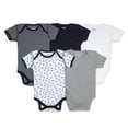 thumbnail image 1 of Burt's Bees Baby 100% Organic Baby Girl Short Sleeve Blueberry Bodysuits, 5-Pack, 1 of 7