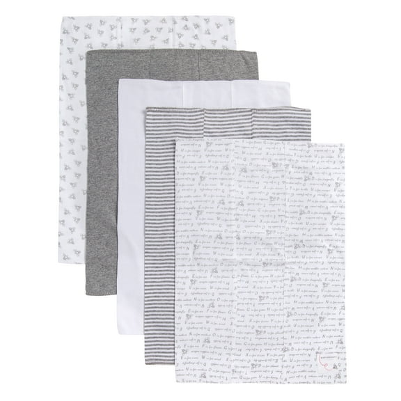 Burt's Bees Baby - 100% Organic Cotton, Extra Absorbent Infant Burp Cloths, Unisex, 5-Pack