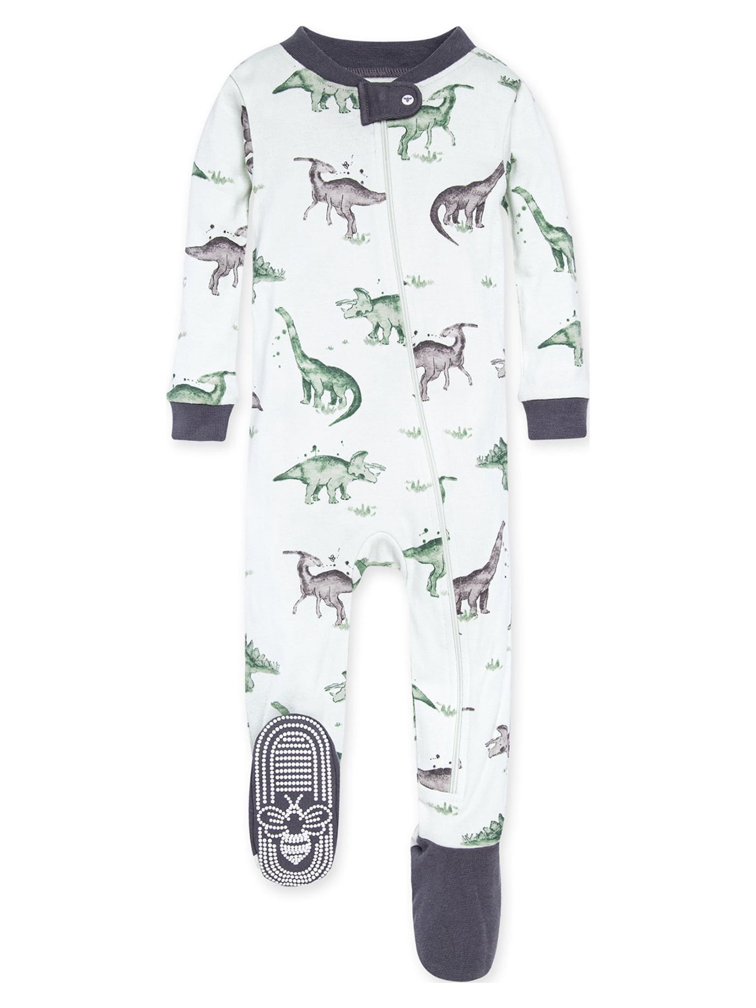 Burt's Bees Baby Baby Boy Sleeper Pajamas, Organic Cotton Zip Up Non