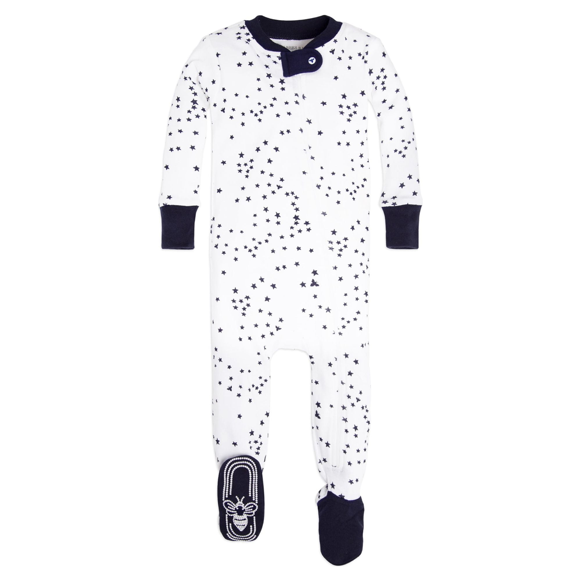 Burt's Bees Baby Baby Boy Sleeper Pajamas, Organic Cotton Zip Up Non-Slip  Footie Snug Fit PJs 