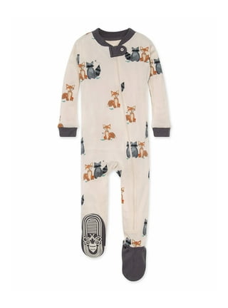 Burt's Bees Baby Baby Boy Sleeper Pajamas, Organic Cotton Zip Up Non-Slip  Footie Snug Fit PJs 