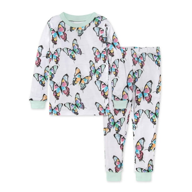 Burt's Bees Baby Baby Girl Pajamas, Tee and Pant 2Piece PJ Set, 100