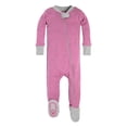 thumbnail image 1 of Burt's Bees Baby Baby Girl Sleeper Pajamas, Zip Up Non-Slip Footed PJs, 100% Organic Cotton(Size 12M-24M), 1 of 2