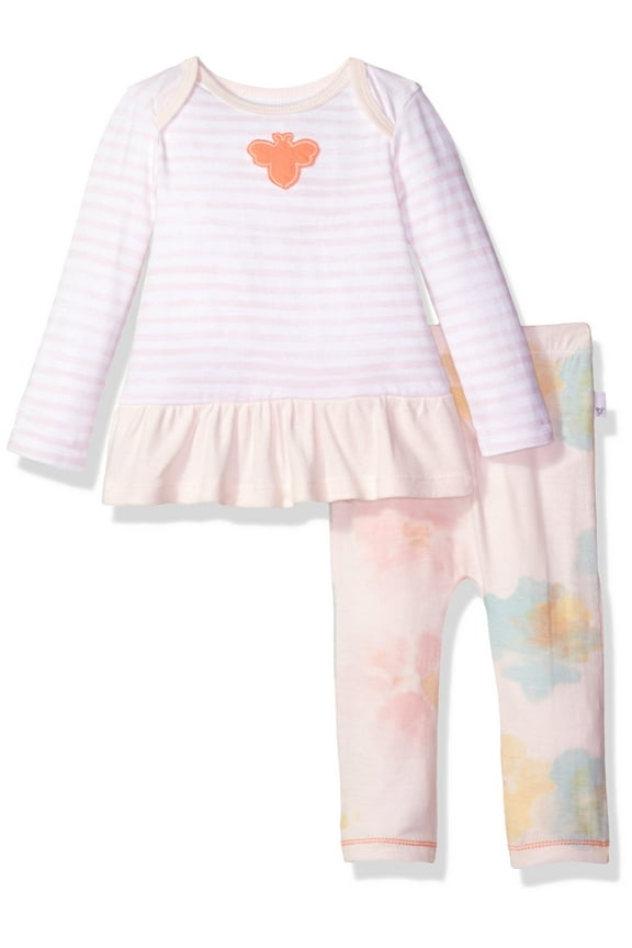 Baby Girls' Top and Pant Set, Tunic and Legging Bundle, 100% Organic Cotton, NB