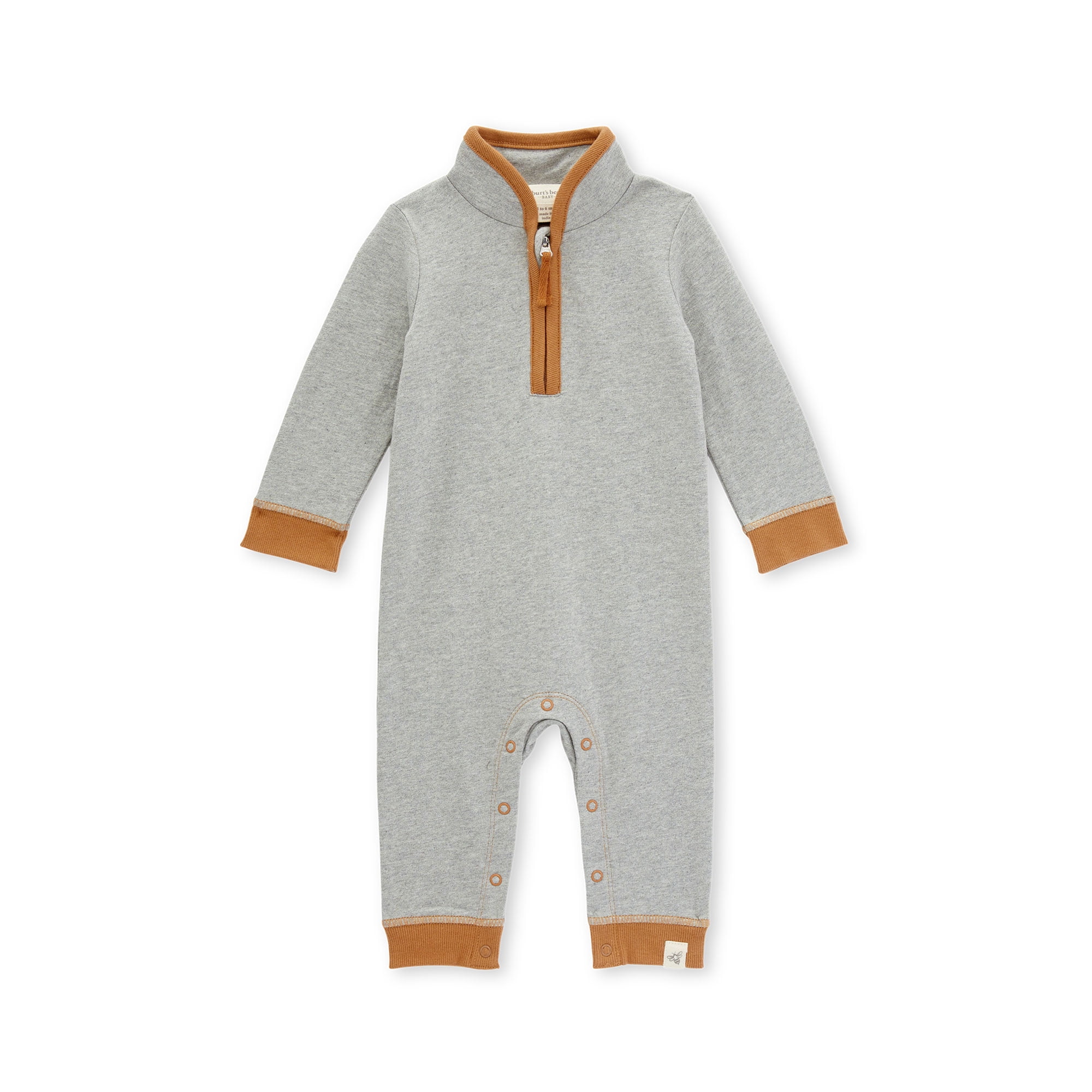 Burt's Bees Baby Boy Organic Cotton French Terry Collard Jumpsuit