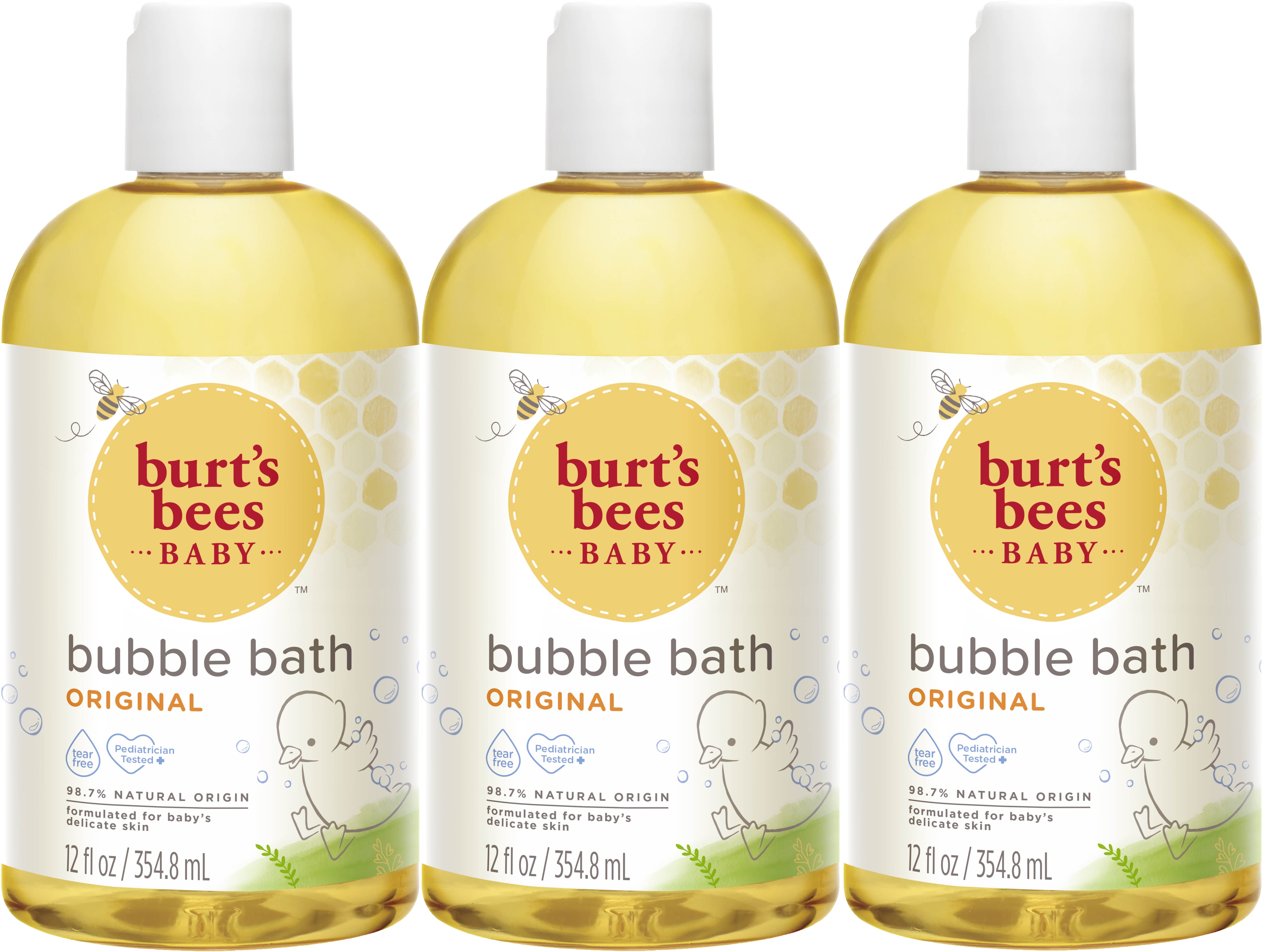 Burt's Bees Baby Tear Free Bubble Bath, Clean Fresh, 12 fl oz (3 Pack)