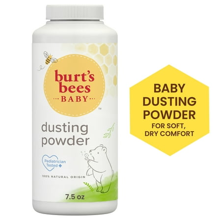 Burt's Bees Baby Dusting Powder, 100% Natural Origin, Talc-Free, Pediatrician Tested, 7.5 Ounces