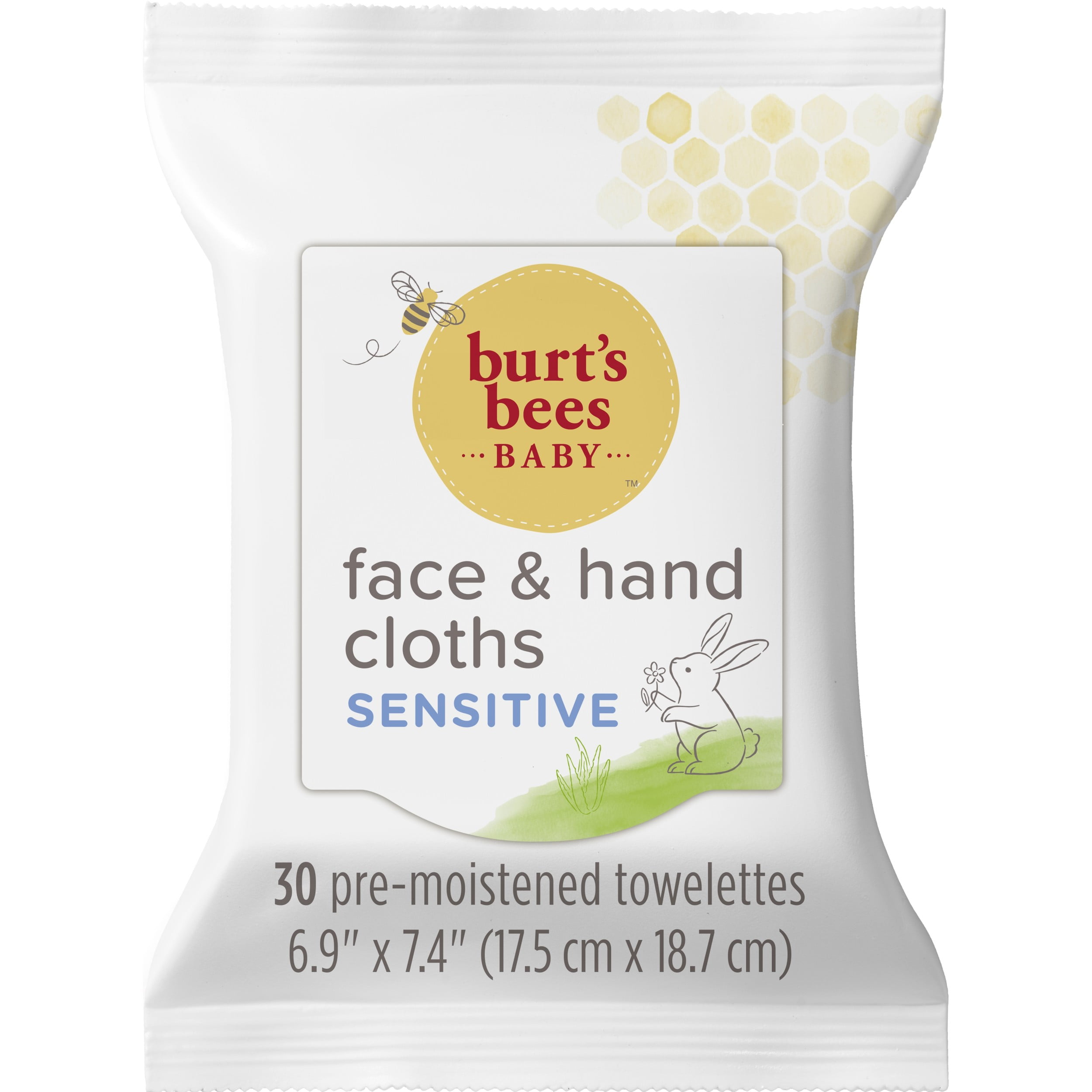 Burt's Bees Baby Face & Hand Cloths, Unscented Cleansing Wipes for