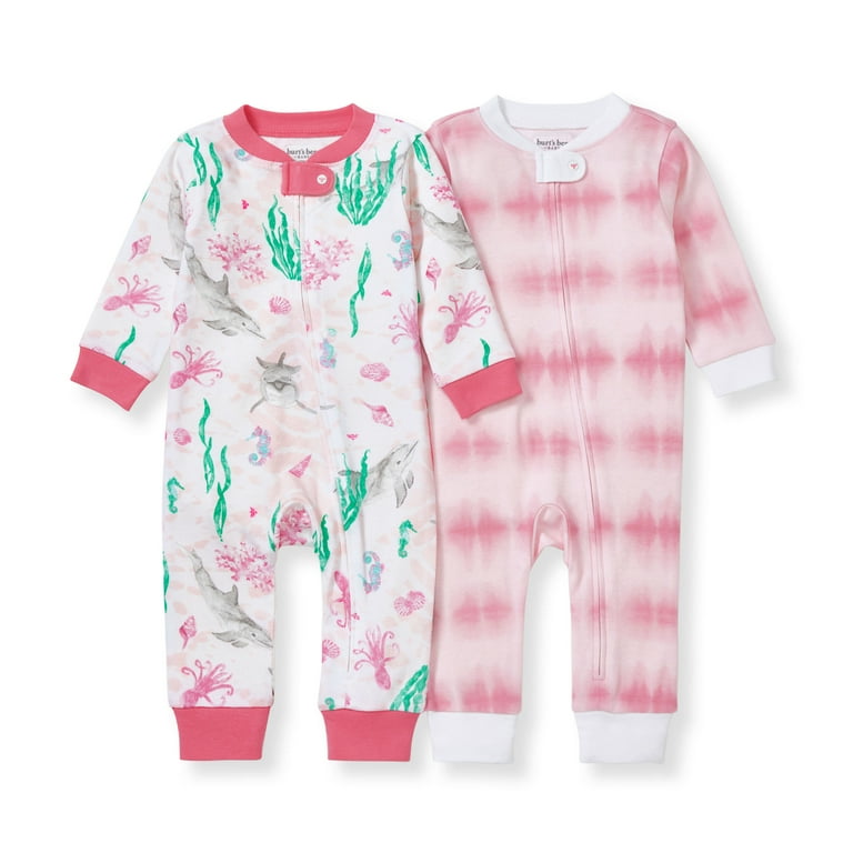 Burt's Bees Baby Organic Cotton Baby One Piece Coverall, Pack