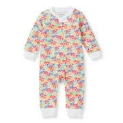 Burt's Bees Baby Organic Cotton Baby Girl One Piece Sleep 'N Play, Sizes Newborn-6/9 Months