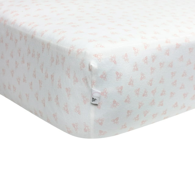 Burt's Bees Baby Honeybee Print Organic Crib Sheet, Blossom