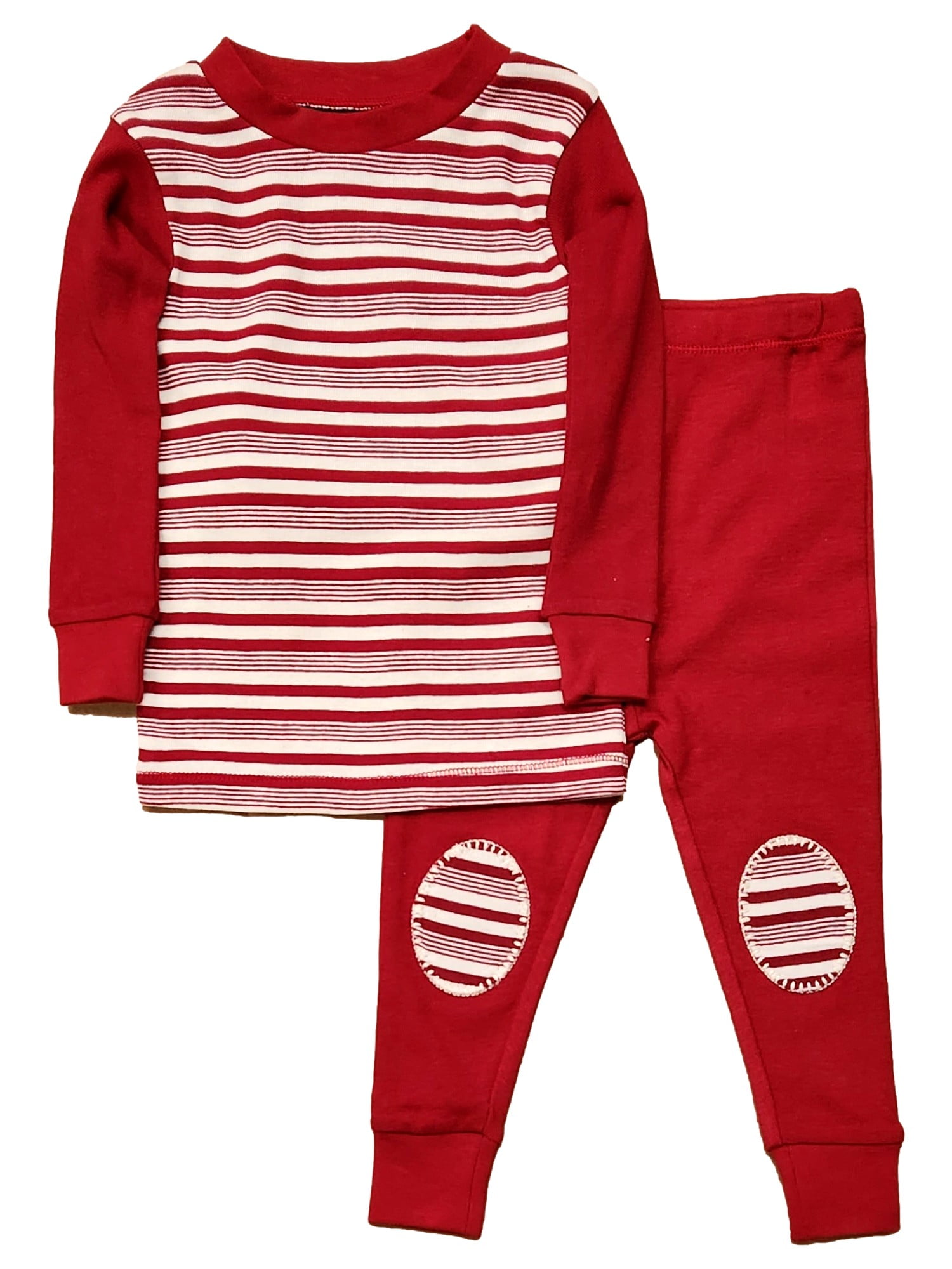 Burt's Bees Baby Infant Boys Red Organic Cotton Pajama Sleep Set Size 0-3 Months