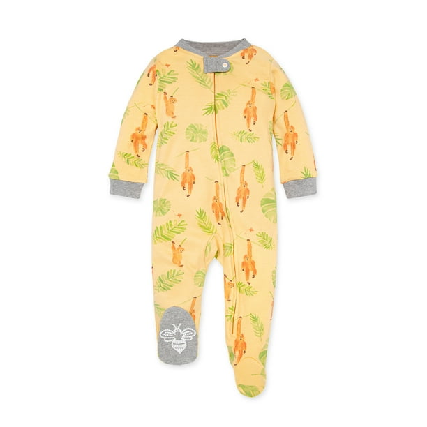 Burt's Bees Baby Newborn Baby Boy Organic Cotton Sleep 'N Play Footed Pajamas