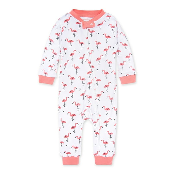 Burt's Bees Baby Newborn Baby Girl Organic Cotton Sleep 'N Play Footed Pajamas