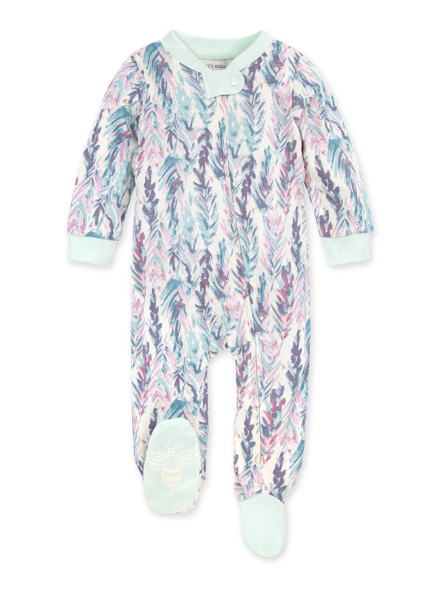 Burt's Bees Baby Newborn Baby Girl Organic Cotton Sleep 'N Play Pajamas (NB9M)